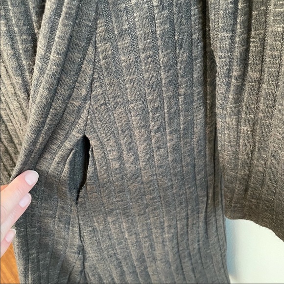 Jasper Poor Boy Rib 3/4 Sleeve Mock Neck Dress in Galvanized NWOT - Picture 9 of 9